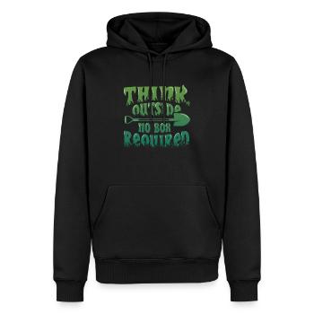 Think Outside, Garten- und Naturliebhaber - Männer Premium Bio Hoodie - Schwarz - Vorne - Nico (187cm)