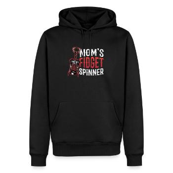 Mom's Fidget Spinner Damen, Weinliebhaber. - Männer Premium Bio Hoodie - Schwarz - Vorne - Nico (187cm)