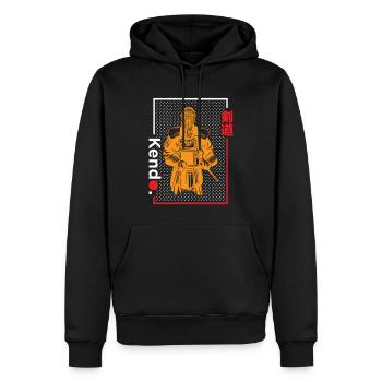 Kendo Japonais Épée Combat Arts Martiaux - Sweat à capuche Premium bio Homme - noir - Devant - Nico (187cm)