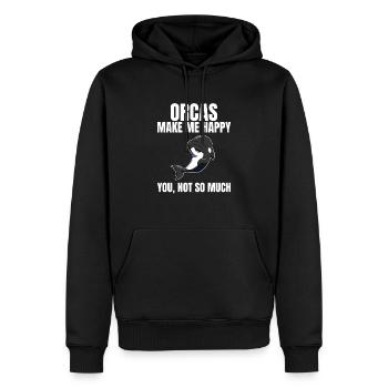Orcas Make Me Happy You Not So Much Killerwal - Männer Premium Bio Hoodie - Schwarz - Vorne - Nico (187cm)