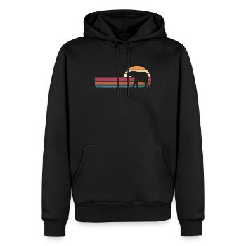 Elefant - Männer Premium Bio Hoodie - Schwarz - Vorne - Nico (187cm)