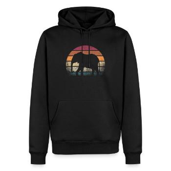 Elefant Afrika Safari - Männer Premium Bio Hoodie - Schwarz - Vorne - Nico (187cm)