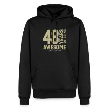 48 Jahre Awesome 48. Geburtstag - Männer Premium Bio Hoodie - Schwarz - Vorne - Nico (187cm)