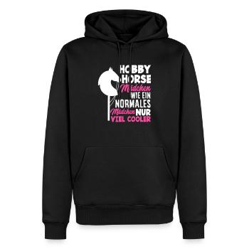 Hobby Horse Hobby Horsing Girls - Sweat à capuche Premium bio Homme - noir - Devant - Nico (187cm)