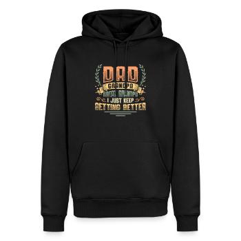 Announce the pregnancy. - Men’s Premium Organic Hoodie - black - Front - Nico (187cm)