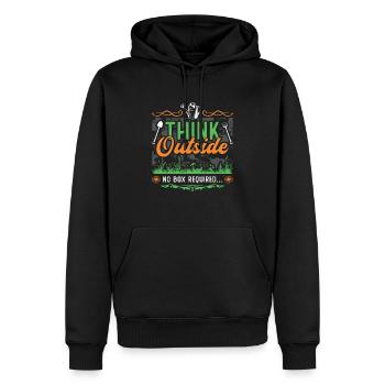 Think Outside, Garten- und Naturliebhaber - Männer Premium Bio Hoodie - Schwarz - Vorne - Nico (187cm)