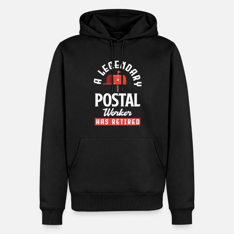 Fonctionnaires postaux Pensionné - Sweat à capuche Premium bio Homme - noir