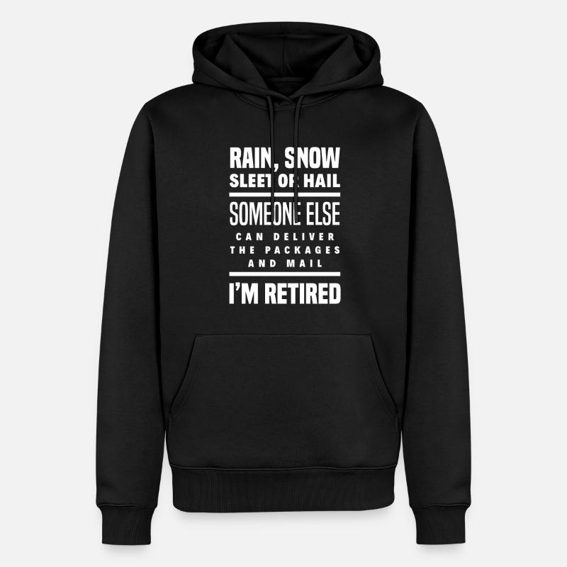 Postbeamte Rente Geschenk - Männer Premium Bio Hoodie - Schwarz