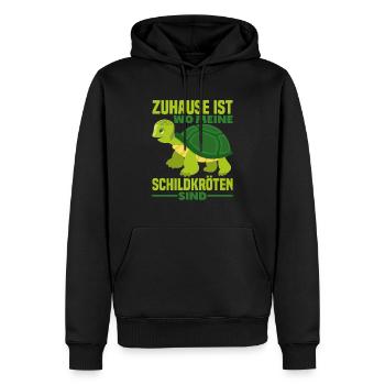Schildkröte Spruch Haustier - Männer Premium Bio Hoodie - Schwarz - Vorne - Nico (187cm)