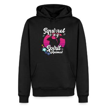 Squirrel Animal Favorite Animal - Men’s Premium Organic Hoodie - black - Front - Nico (187cm)