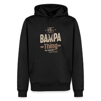 Männer Es ist eine Bampa-Sache Lustiger Papa Opa - Männer Premium Bio Hoodie - Schwarz - Vorne - Nico (187cm)