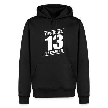 13th Birthday Boys Girls - Men’s Premium Organic Hoodie - black - Front - Nico (187cm)
