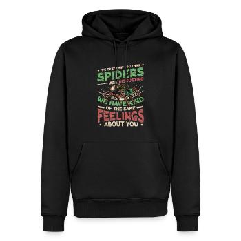 Les araignées ne sont pas dégoûtantes - Spider Lover - Sweat à capuche Premium bio Homme - noir - Devant - Nico (187cm)