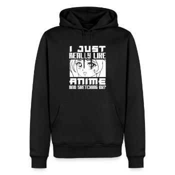 Anime Zeichnen Hobby Freizeit Animes - Männer Premium Bio Hoodie - Schwarz - Vorne - Nico (187cm)