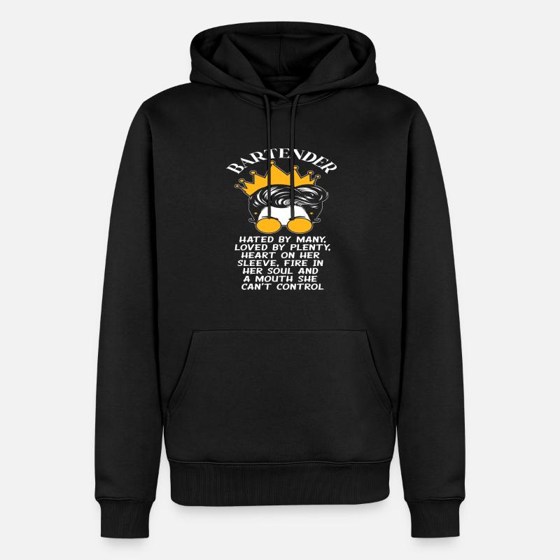 Femmes Profession Travail Barman - Sweat à capuche Premium bio Homme - noir