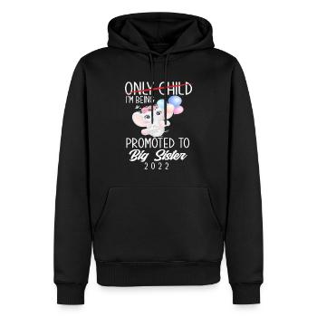 Enfant unique Sœur Cadeau Enfant 2022 - Sweat à capuche Premium bio Homme - noir - Devant - Nico (187cm)