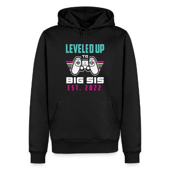 Gamer Jeux Vidéo Sœur 2022 - Sweat à capuche Premium bio Homme - noir - Devant - Nico (187cm)