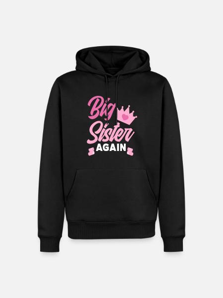 Again sister pregnancy announcement - Men’s Premium Organic Hoodie - black