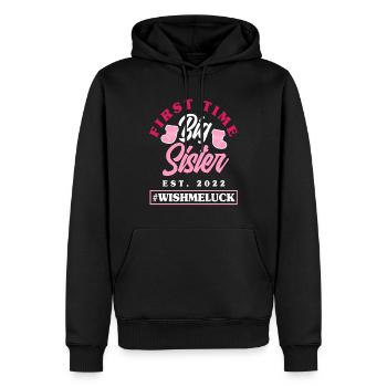 Fille Sœurs Frères et sœurs 2022 - Sweat à capuche Premium bio Homme - noir - Devant - Nico (187cm)