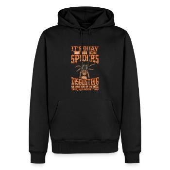 Les araignées ne sont pas dégoûtantes - Spider Lover - Sweat à capuche Premium bio Homme - noir - Devant - Nico (187cm)
