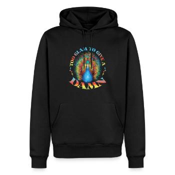 Paon coloré - Sweat à capuche Premium bio Homme - noir - Devant - Nico (187cm)