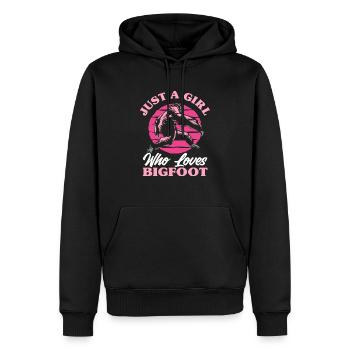 Filles Femmes Bigfoot Cadeau - Sweat à capuche Premium bio Homme - noir - Devant - Nico (187cm)