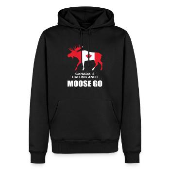 Kanada Elch - Männer Premium Bio Hoodie - Schwarz - Vorne - Nico (187cm)