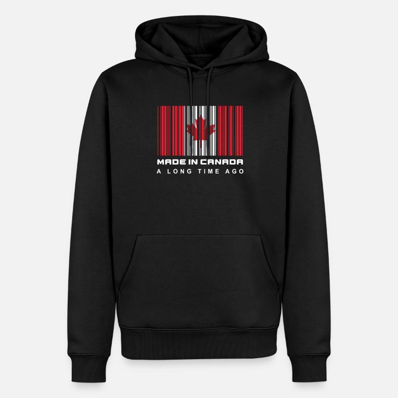 Né au Canada Cadeau canadien - Sweat à capuche Premium bio Homme - noir