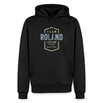 Team Roland Lifetime Member Personalisierter Name - Männer Premium Bio Hoodie - Schwarz - Vorne - Nico (187cm)