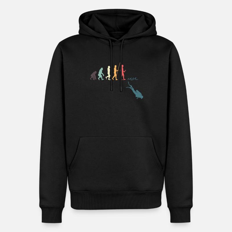 Diving Evolution - Men’s Premium Organic Hoodie - black