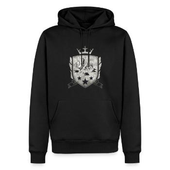Schach-Emblem - Männer Premium Bio Hoodie - Schwarz - Vorne - Nico (187cm)