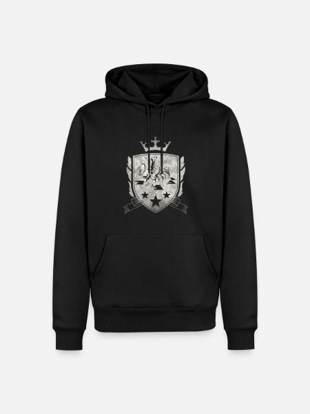 Schach-Emblem - Männer Premium Bio Hoodie - Schwarz