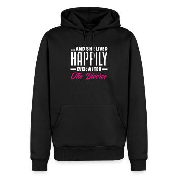 Scheidung Spruch Glückliches Eheende - Männer Premium Bio Hoodie - Schwarz - Vorne - Nico (187cm)