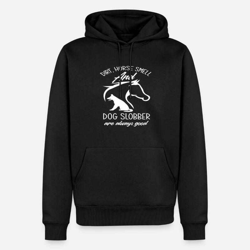 Chien Cheval - Sweat à capuche Premium bio Homme - noir