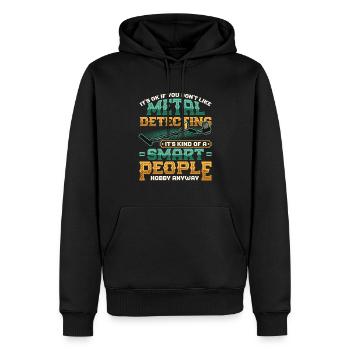 Metalldetektor Hobby Metalldetektion - Männer Premium Bio Hoodie - Schwarz - Vorne - Nico (187cm)