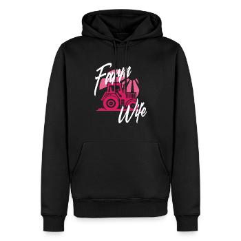Farmer Farmer Farmer Wife - Men’s Premium Organic Hoodie - black - Front - Nico (187cm)