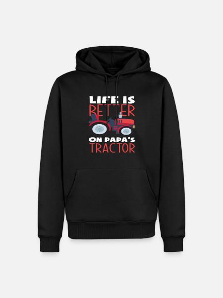 Bauer Lokaler Bio Bauer - Männer Premium Bio Hoodie - Schwarz