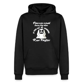 Chasseur de fantômes Chasse aux fantômes Fantômes - Sweat à capuche Premium bio Homme - noir - Devant - Nico (187cm)