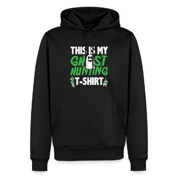 Geisterjagd Shirt - Männer Premium Bio Hoodie - Schwarz - Vorne - Nico (187cm)