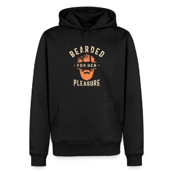 Barbu pour son plaisir Drôle d’humour Barbe - Sweat à capuche Premium bio Homme - noir - Devant - Nico (187cm)