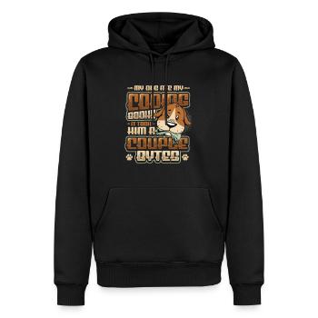 Hund Bytes Code Computer Witz Programmierung - Männer Premium Bio Hoodie - Schwarz - Vorne - Nico (187cm)