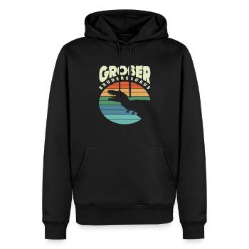 Dinosaurier Sohn Nachwuchs Bruder - Männer Premium Bio Hoodie - Schwarz - Vorne - Nico (187cm)