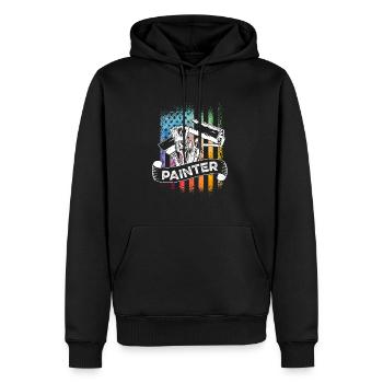 Painter Job Vintage Amerika Arbeiter - Männer Premium Bio Hoodie - Schwarz - Vorne - Nico (187cm)