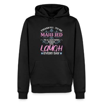 Valentins Tag Beziehung Liebes Spruch - Männer Premium Bio Hoodie - Schwarz - Vorne - Nico (187cm)