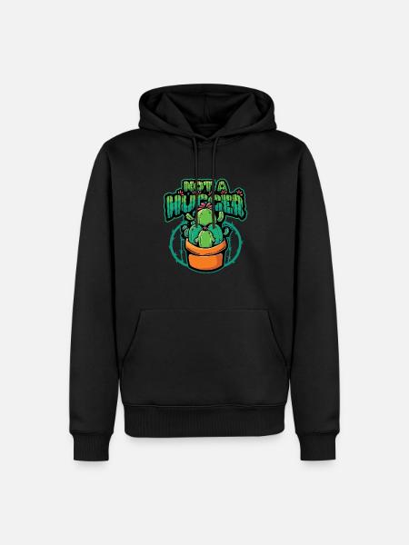 No hugging cactus - Men’s Premium Organic Hoodie - black