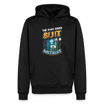 Der Einzige Gute Anzug Ist Ein Neoprenanzug - Männer Premium Bio Hoodie - Schwarz - Vorne - Nico (187cm)