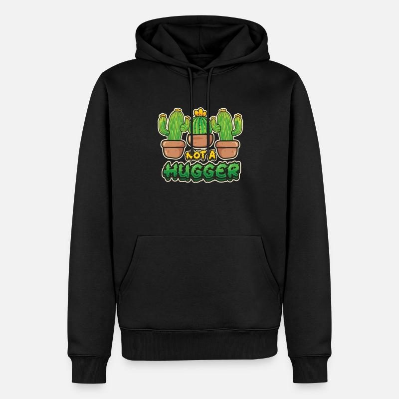 Pas de cactus étreint - Sweat à capuche Premium bio Homme - noir
