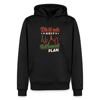 Les dividendes sont mon plan de retraite - Sweat à capuche Premium bio Homme - noir - Devant - Nico (187cm)