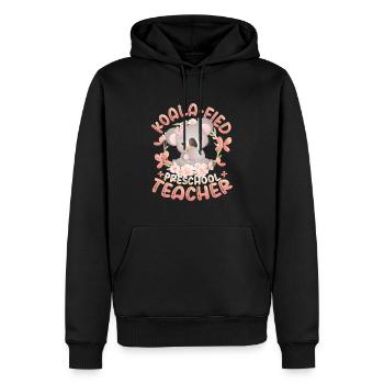 Koala-fied Koala fier enseignant préscolaire - Sweat à capuche Premium bio Homme - noir - Devant - Nico (187cm)