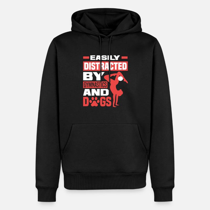 Turnen Hunde - Männer Premium Bio Hoodie - Schwarz